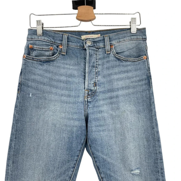 Levi's Wedgie Skinny Distressed Button Fly Jeans Size 29 - Picture 3 of 12